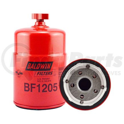 BF1205 by BALDWIN - Fuel Water Separator Filter - Spin-On, with Drain