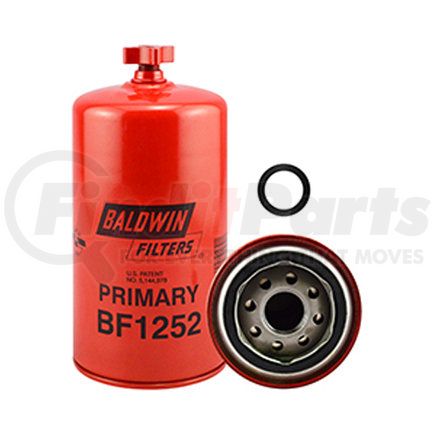 BF1252 by BALDWIN - Fuel Water Separator Filter - Spin-On, with Drain