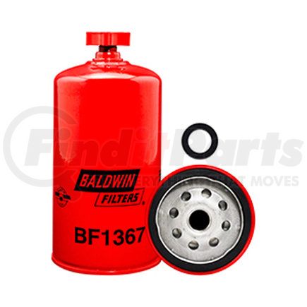 BF1367 by BALDWIN - Fuel/Water Separator Spin-on with Drain
