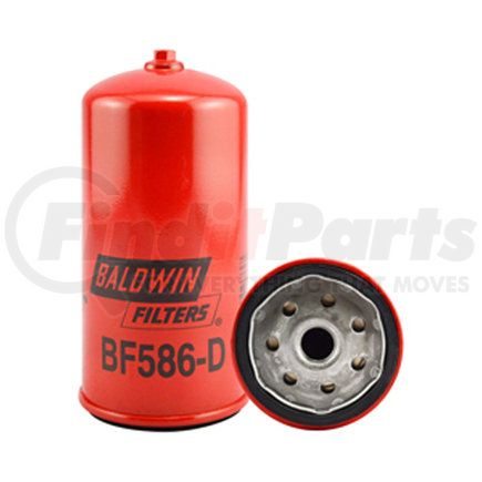 BF586-D by BALDWIN - Fuel Filter - Primary Spin-on with Drain used for Various Truck Applications