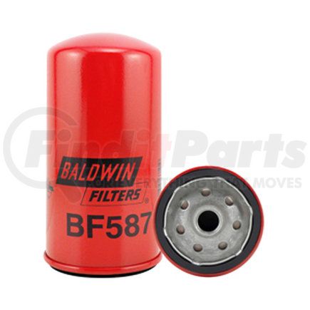 BF587 by BALDWIN - Fuel Filter - Secondary Fuel Spin-on used for Various Truck Applications