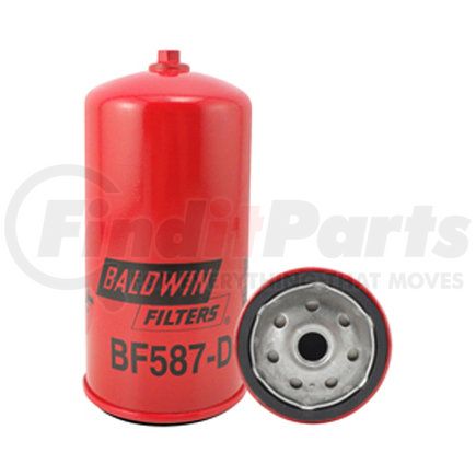 BF587-D by BALDWIN - Fuel Filter - Secondary Spin-on with Drain used for Various Truck Applications