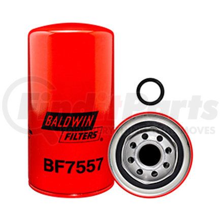 BF7557 by BALDWIN - Fuel Filter - Extended Life Fuel Spin-on used for Various Truck Applications