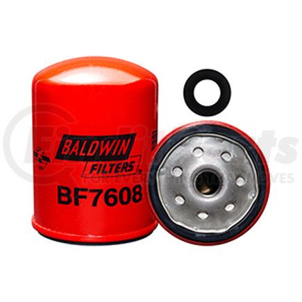 BF7608 by BALDWIN - Fuel Filter - Spin-on used for Ford Buses, Trucks, New Holland Equipment