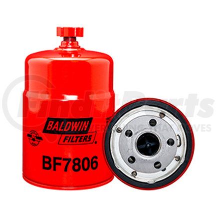 BF7806 by BALDWIN - Fuel Water Separator Filter - Spin-On, with Drain