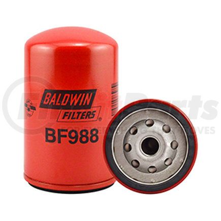 BF988 by BALDWIN - Fuel Filter - Spin-on used for Deutz, Volvo Engines; R.V.I. Trucks