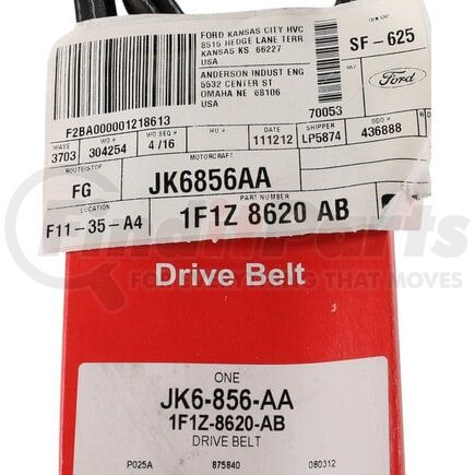 JK6-856AA by FORD - V-BELT