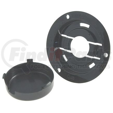 65592 by GROTE - Theft-Resistant Mounting Flange & Pigtail Retention Cap For 2 1/2in. Round Lights, Black (43162 + 93670)
