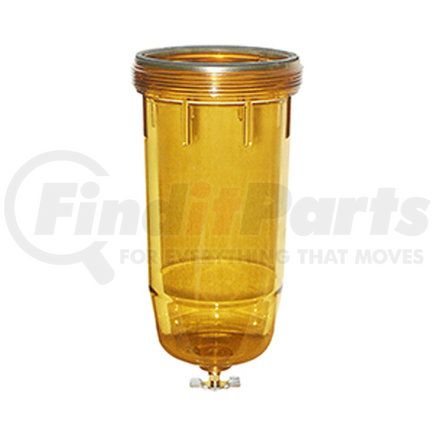 B10-AL-BOWL by BALDWIN - Fuel Filter - Transparent Amber Bowl with Drain
