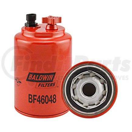 BF46048 by BALDWIN - Fuel Water Separator Filter - Spin-On, with Drain, Sensor Port and Reusable Sensor