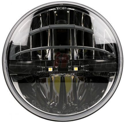 TL  27291C by FREIGHTLINER - Headlight - ECE Left Hand, 7" Round LED, 2 Diode Headlight, Polycarbonate Lens, Aluminum, 12-24V