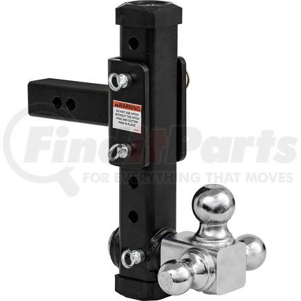 1802000 by BUYERS PRODUCTS - Trailer Hitch - Adjustable, 3 Rotating Tow Balls, for 2 in. Hitch Receivers