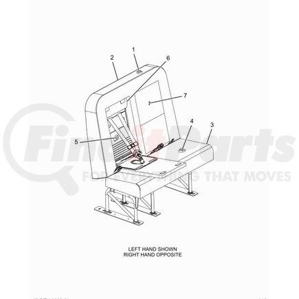 2232145C92 by NAVISTAR - Seat - Right Hand CR 39 6Leg Truck Mounting 42Vnl Gy