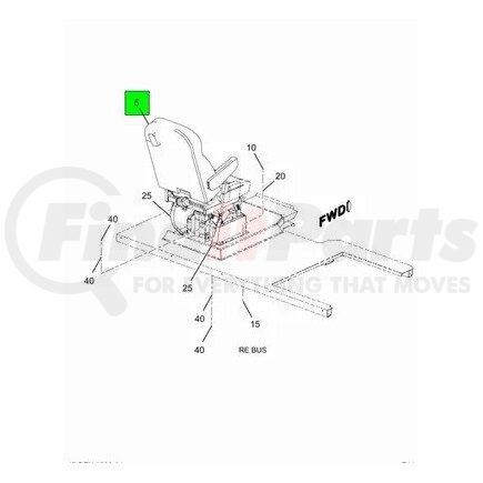 2237279C91 by NAVISTAR - Seat - 42 VNL BN W/CI or BT FTMN Loop without AR