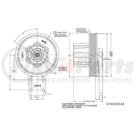 010020544X by KIT MASTERS - Kysor-Style Hub - Remanufactured