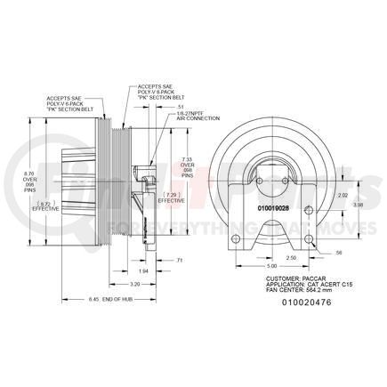 010020476X by KIT MASTERS - Kysor-Style Hub - Remanufactured