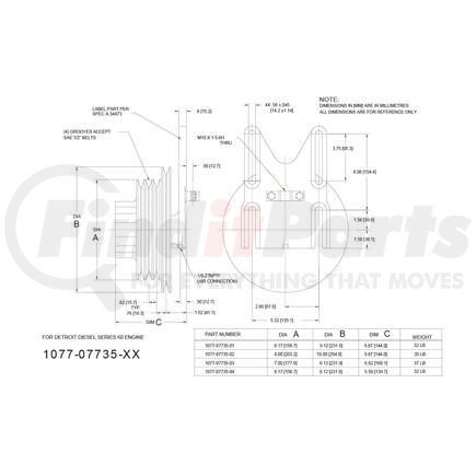 1077-07735-01X by KIT MASTERS - Kysor-Style Hub - Remanufactured