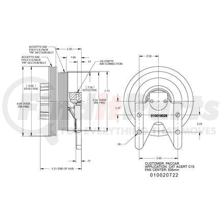 010020722X by KIT MASTERS - Kysor-Style Hub - Remanufactured