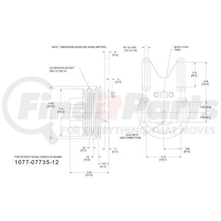 1077-07735-12X by KIT MASTERS - Kysor-Style Hub - Remanufactured