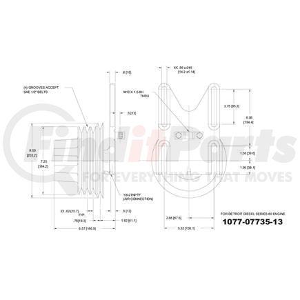 1077-07735-13X by KIT MASTERS - Kysor-Style Hub - Remanufactured