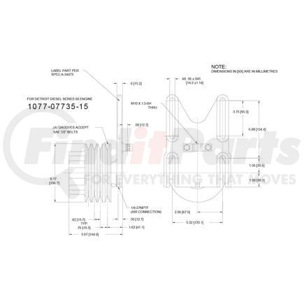 1077-07735-15X by KIT MASTERS - Kysor-Style Hub - Remanufactured