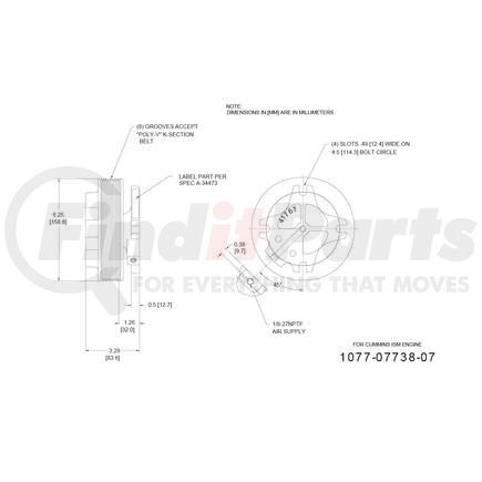 1077-07738-07X by KIT MASTERS - Kysor-Style Hub - Remanufactured