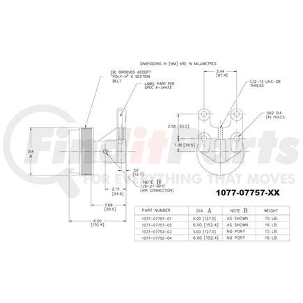 1077-07757-01X by KIT MASTERS - Kysor-Style Hub - Remanufactured