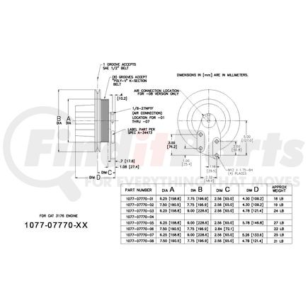 1077-07770-01X by KIT MASTERS - Kysor-Style Hub - Remanufactured