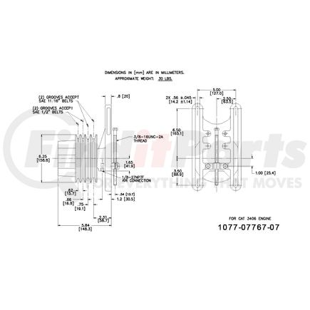 1077-07767-07X by KIT MASTERS - Kysor-Style Hub - Remanufactured