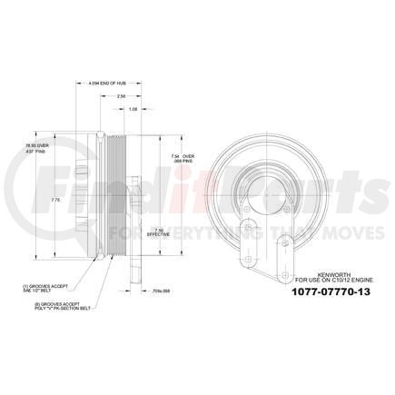 1077-07770-13X by KIT MASTERS - Kysor-Style Hub - Remanufactured