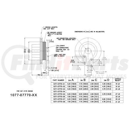 1077-07770-07X by KIT MASTERS - Kysor-Style Hub - Remanufactured