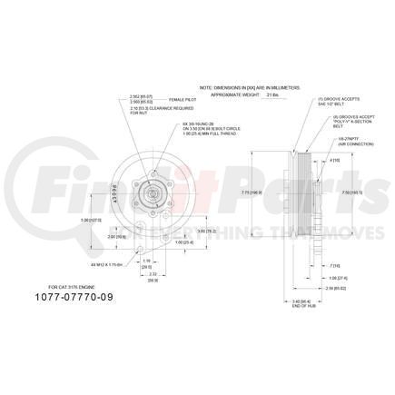 1077-07770-09X by KIT MASTERS - Kysor-Style Hub - Remanufactured