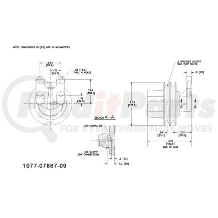 1077-07867-09X by KIT MASTERS - Kysor-Style Hub - Remanufactured