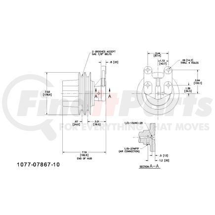 1077-07867-10X by KIT MASTERS - Kysor-Style Hub - Remanufactured