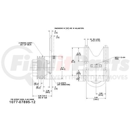 1077-07895-12X by KIT MASTERS - Kysor-Style Hub - Remanufactured