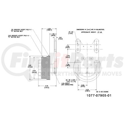 1077-07905-01X by KIT MASTERS - Kysor-Style Hub - Remanufactured