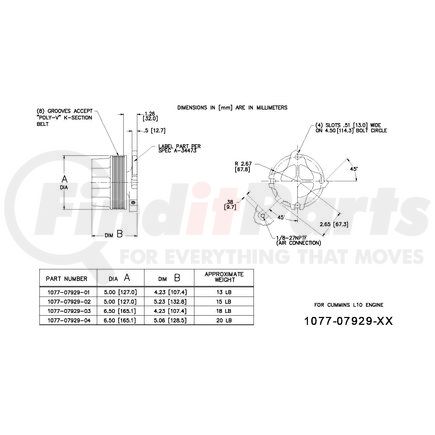 1077-07929-02X by KIT MASTERS - Kysor-Style Hub - Remanufactured