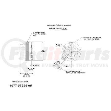 1077-07929-05X by KIT MASTERS - Kysor-Style Hub - Remanufactured