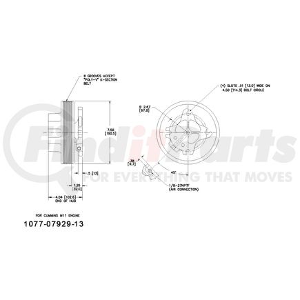 1077-07929-13X by KIT MASTERS - Kysor-Style Hub - Remanufactured