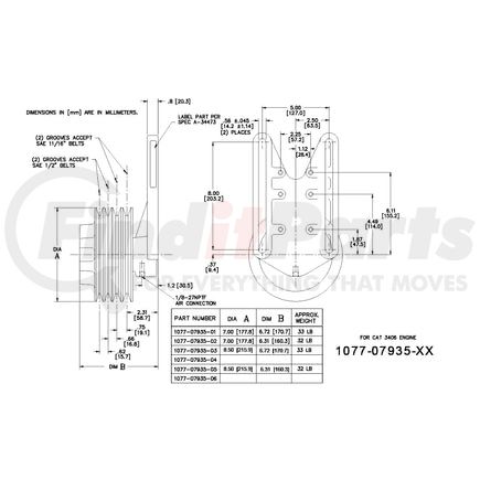 1077-07935-01X by KIT MASTERS - Kysor-Style Hub - Remanufactured