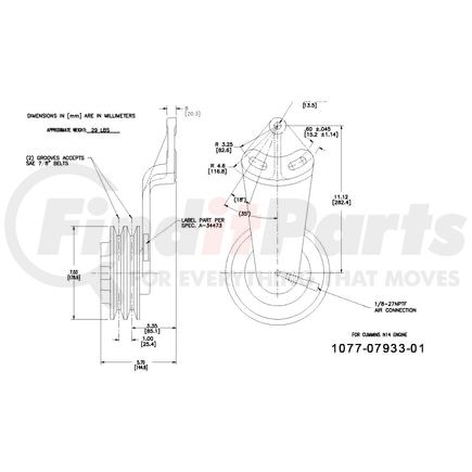 1077-07933-01X by KIT MASTERS - Kysor-Style Hub - Remanufactured