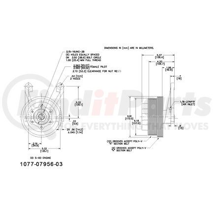 1077-07956-03X by KIT MASTERS - Kysor-Style Hub - Remanufactured