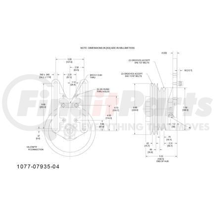 1077-07935-04X by KIT MASTERS - Kysor-Style Hub - Remanufactured