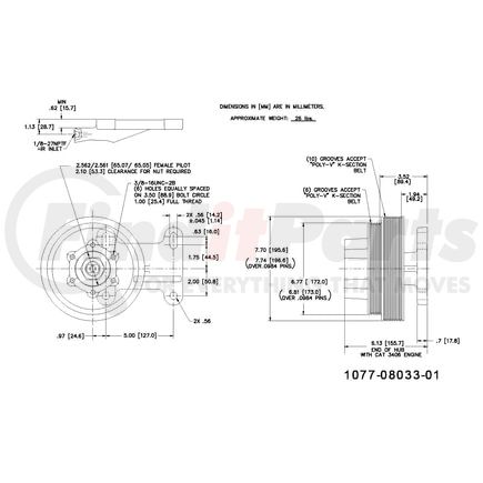 1077-08033-01X by KIT MASTERS - Kysor-Style Hub - Remanufactured