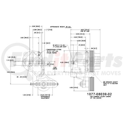 1077-08039-02X by KIT MASTERS - Kysor-Style Hub - Remanufactured