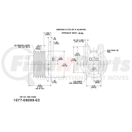 1077-08069-02X by KIT MASTERS - Kysor-Style Hub - Remanufactured