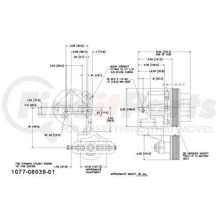 1077-08039-01X by KIT MASTERS - Kysor-Style Hub - Remanufactured