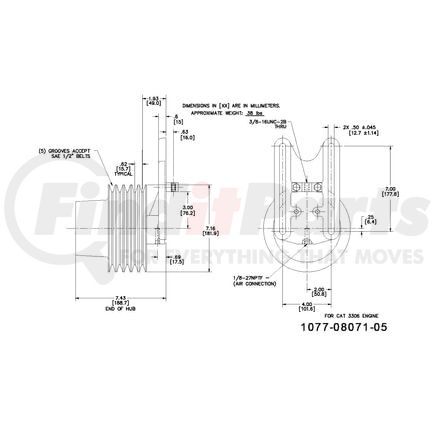 1077-08071-05X by KIT MASTERS - Kysor-Style Hub - Remanufactured