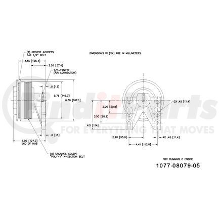 1077-08079-05X by KIT MASTERS - Kysor-Style Hub - Remanufactured