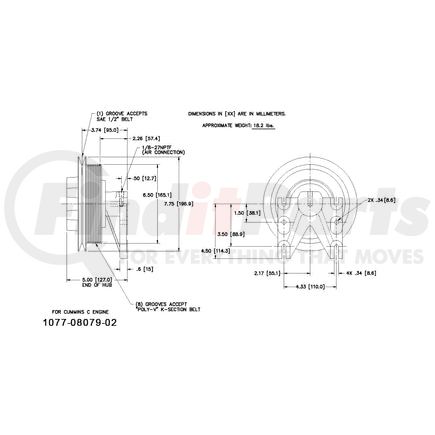 1077-08079-02X by KIT MASTERS - Kysor-Style Hub - Remanufactured